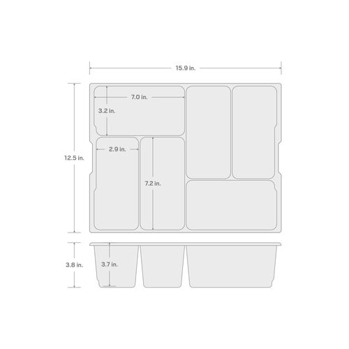 Main product image of 6-Cavity Parts Tray and Lid Insert for Stacking Tool Box