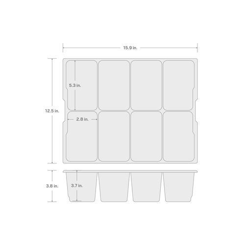 Main product image of 8-Cavity Parts Tray and Lid Insert for Stacking Tool Box