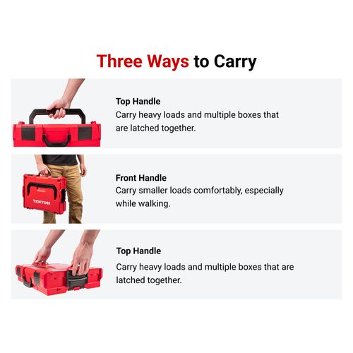 Main product image of Shallow Stacking Tool Box (L-BOXX 1) w/ Red Mini Stacking Tool Box (L-BOXX Mini) and Organizer Bins