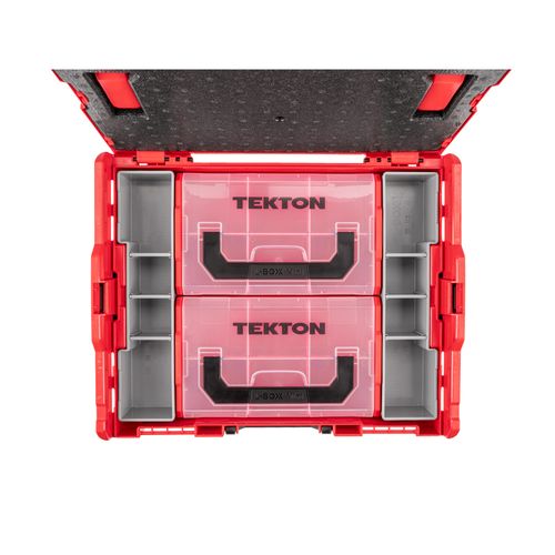 Main product image of Shallow Stacking Tool Box (L-BOXX 1) w/ Red Mini Stacking Tool Box (L-BOXX Mini) and Organizer Bins