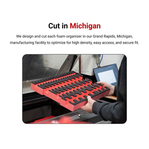 Main product image of Reversible 12-Point Ratcheting Combination Wrench Set with Open Top Drawer and Rack, 14-Piece (6-19mm)