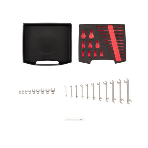 Main product image of Angle Head and Crowfoot Wrench Set with Open Top Drawer and Rack, 20-Piece (1/4-3/4")
