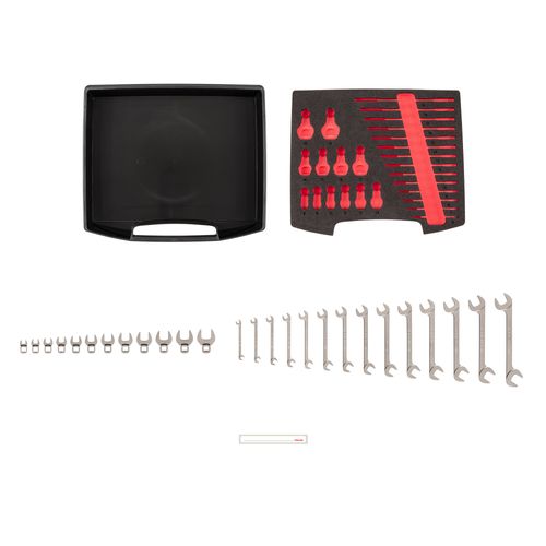 Main product image of Angle Head and Crowfoot Wrench Set with Open Top Drawer and Rack, 26-Piece (6-19mm)