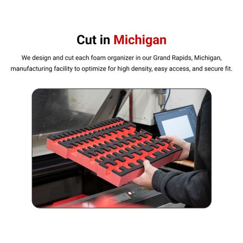 Main product image of 1/4" Drive 6-Point and 12-Point Socket and Ratchet Set with Open Top Drawer and Rack, 52-Piece (5/32-9/16")