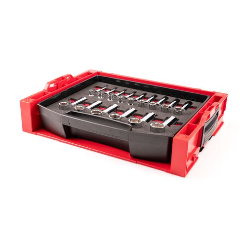 Main product image of 3/8" Drive 6-Point Socket Set with Open Top Drawer and Rack, 30-Piece (1/4-1")