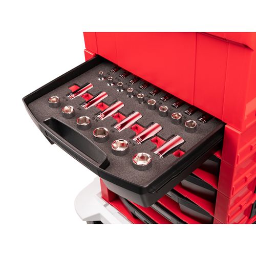 Main product image of 3/8" Drive 6-Point Socket Set with Open Top Drawer and Rack, 30-Piece (1/4-1")