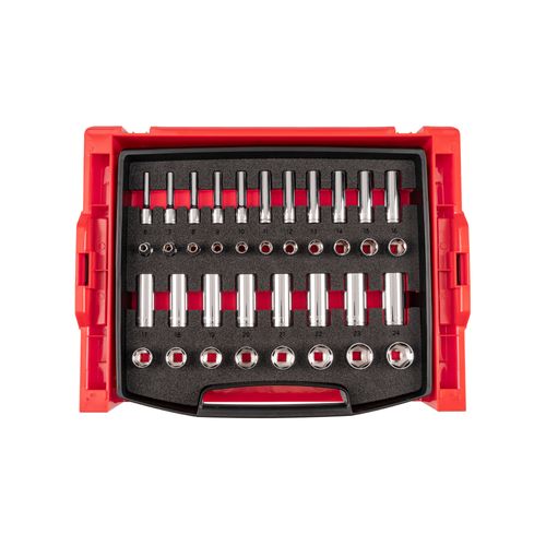 Main product image of 3/8" Drive 6-Point Socket Set with Open Top Drawer and Rack, 38-Piece (6-24mm)