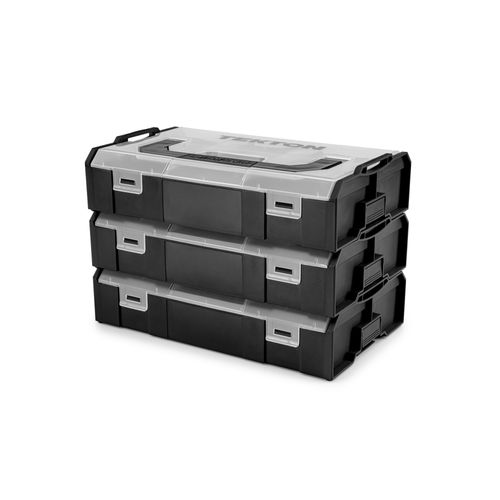 Main product image of Black Mini Stacking Tool Box w/ Dividers (3-Piece)
