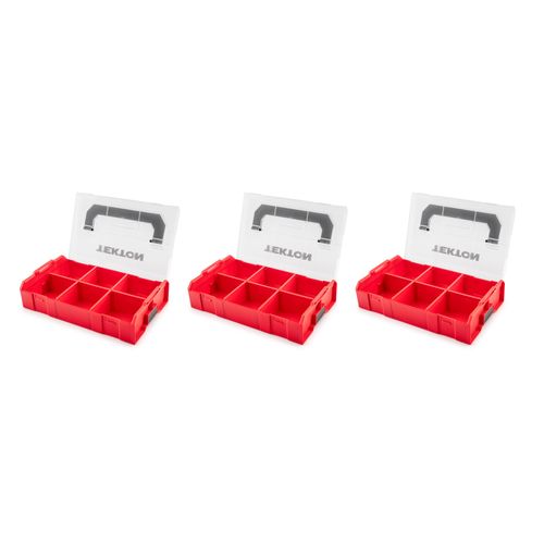 Main product image of Red Mini Stacking Tool Box w/ Dividers (3-Piece)