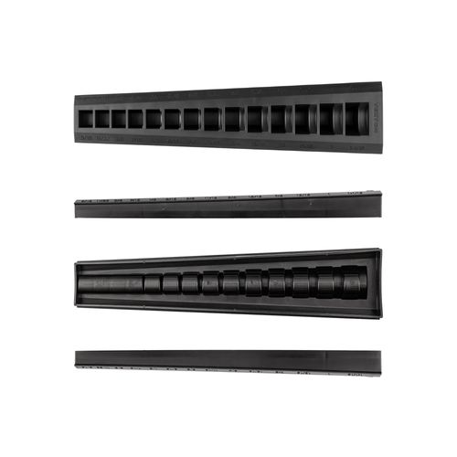 Main product image of 14-Tool 3/8" Drive Flare Nut Crowfoot Wrench Organizer Rack, Black (5/16 - 1-1/16")