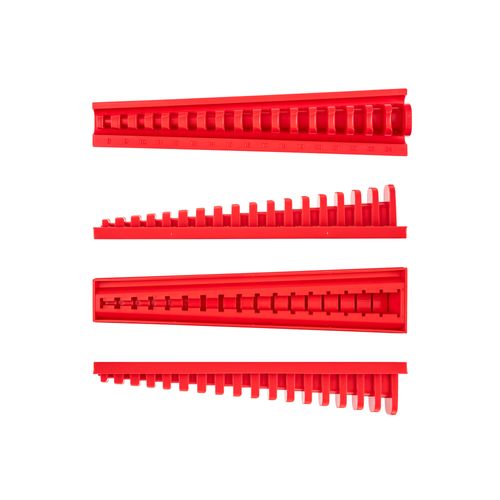 Main product image of 17-Tool 3/8" Drive Crowfoot Wrench Organizer Rack, Red (8-24mm)