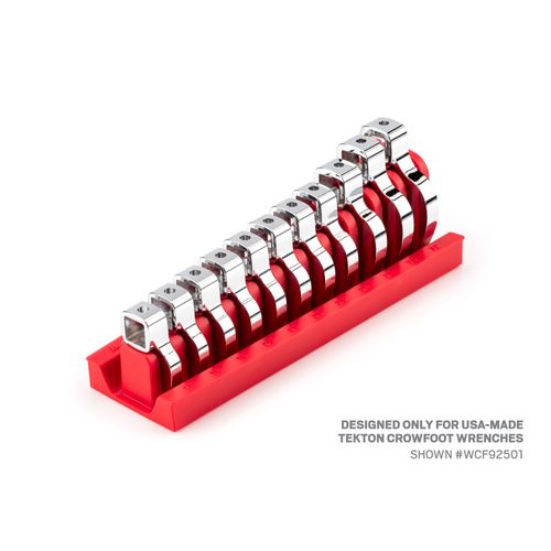 Main product image of 11-Tool 1/2" Drive Crowfoot Wrench Organizer Rack, Red (17-32mm)