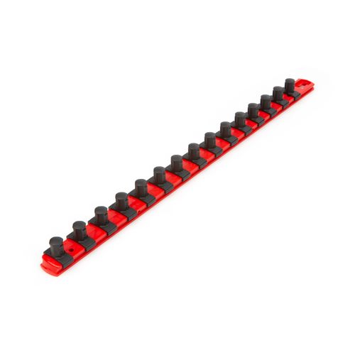 Main product image of 1/2" Drive x 18" Socket Rail, 15 Clips (Red)