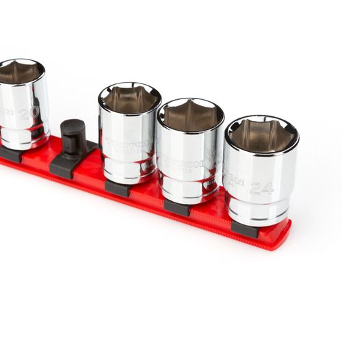 Main product image of 1/2" Drive x 18" Socket Rail, 15 Clips (Red)