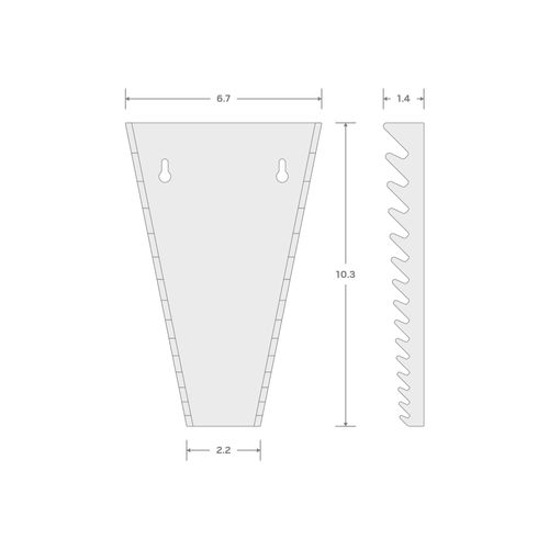 Main product image of 3/4" Drive x 8" Socket Rail, 5 Clips (Black)