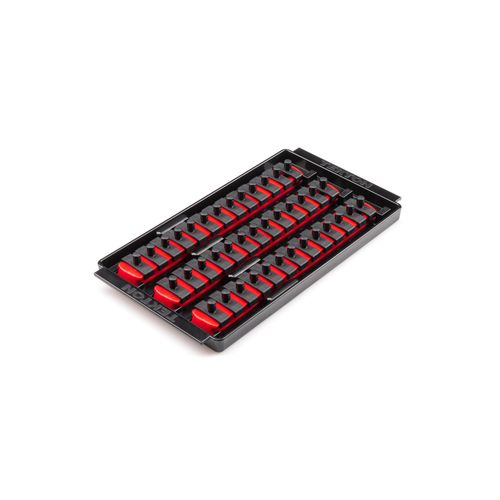 Main product image of 1/4" Drive 3-Rail Socket Organizer Set, Red (39-Tool)