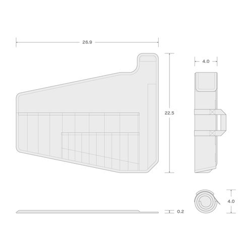 Main product image of 19-Tool Combination Wrench Pouch (1/4 - 1-1/4")