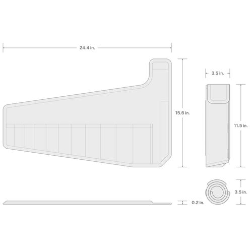 Main product image of 11-Tool Angle Head Wrench Pouch (Black, 3/8 - 1")