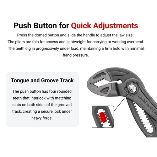 Main product image of 5" Angle Nose Push Button Adjustable Pliers