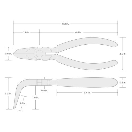 Main product image of 6" 70-Degree Bent Long Nose Pliers