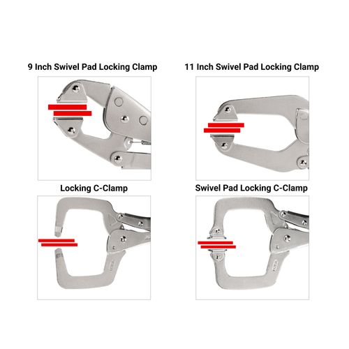 Main product image of Locking Pliers and Clamps Set (18 Pieces)