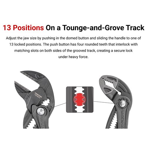 Main product image of Pliers Set, 2-Piece (Pliers Wrench, Angle Nose Push Button Adjustable)