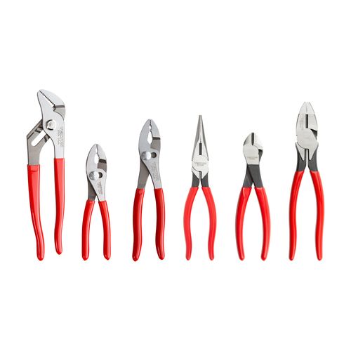 Main product image of Pliers Set, 6-Piece (Groove Joint, Slip Joint, Long Nose, Diagonal Cutting, Lineman's)