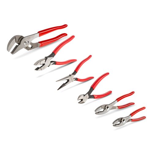 Main product image of Pliers Set, 6-Piece (Groove Joint, Slip Joint, Long Nose, Diagonal Cutting, Lineman's)