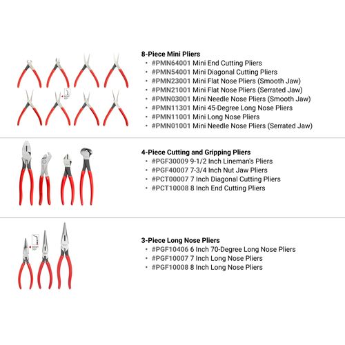 Main product image of Gripping, Cutting, Locking, and Mini Pliers Set (38-Piece)