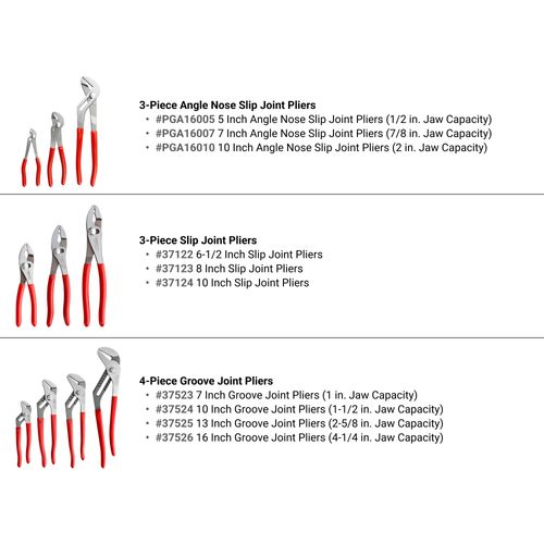Main product image of Gripping, Cutting, Locking, and Mini Pliers Set (38-Piece)