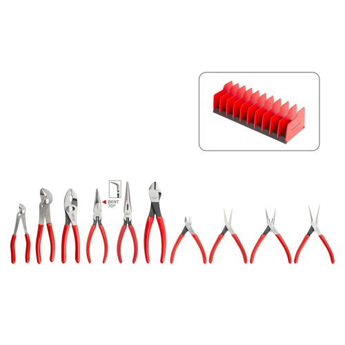 Main product image of Gripping, Cutting, Mini Pliers Set with Rack (10-Piece)