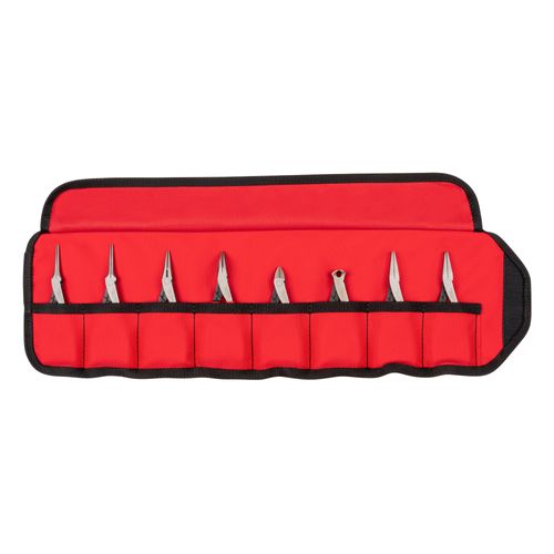 Main product image of Mini Pliers Set with Pouch, 8-Piece (Needle Nose, Long Nose, Flat Nose, Cutting)