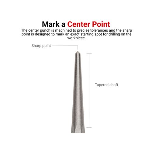 Main product image of Center Punch Set, 5-Piece (1/4-1/2")