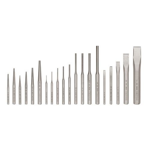 Main product image of Punch and Chisel Set, 20-Piece (Center, Solid, Pin, Chisel)
