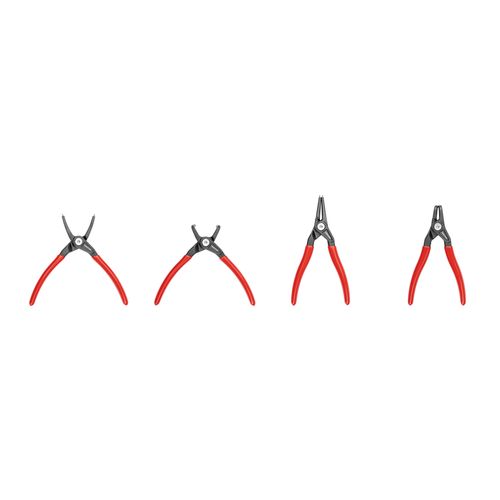 5" Internal and External Retaining Ring Pliers Set, 4 Pieces (0.037" Tips)