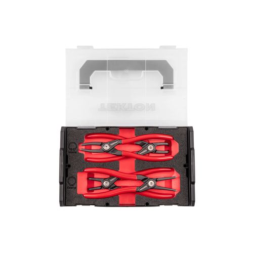 Main product image of 7" Internal and External Retaining Ring Pliers Set w/ Mini Stacking Tool Box, 4-Piece (0.070" Tips)