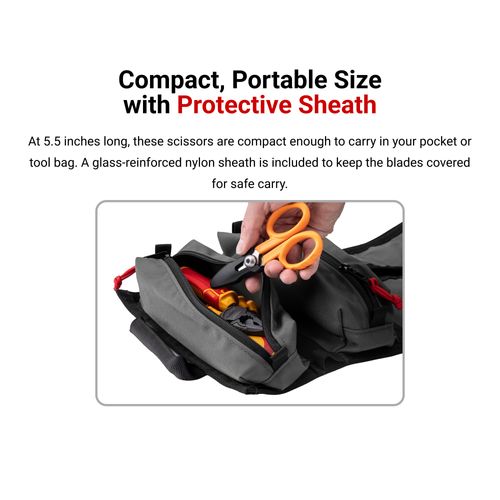 Main product image of Compact Shop Scissors w/ Cutting Notch