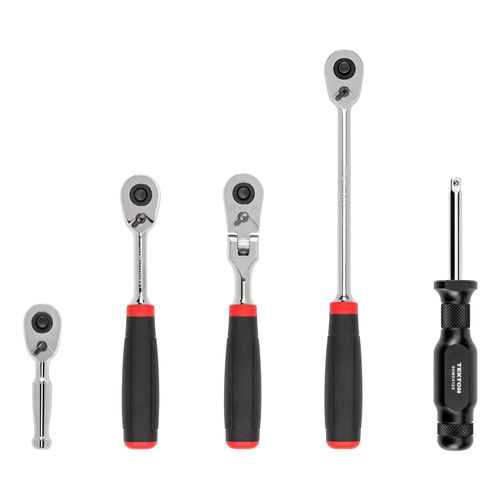 Main product image of 1/4" Drive Quick-Release Comfort Grip Ratchet and Spinner Handle Set (5-Piece)