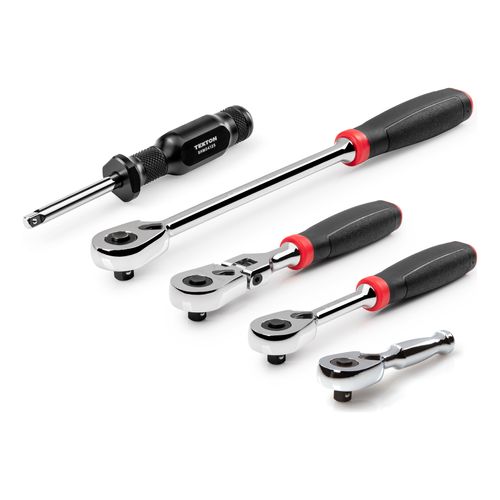 Main product image of 1/4" Drive Quick-Release Comfort Grip Ratchet and Spinner Handle Set (5-Piece)