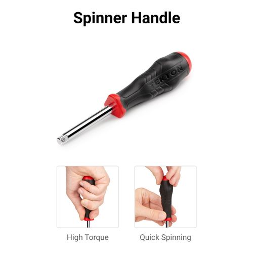 Main product image of 1/4" Drive Quick-Release Comfort Grip Ratchet and Spinner Handle Set (5-Piece)