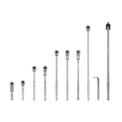 Main product image of 3/8" Drive Quick-Release Ratchet, L-Handle, and Breaker Bar Set (10-Piece)