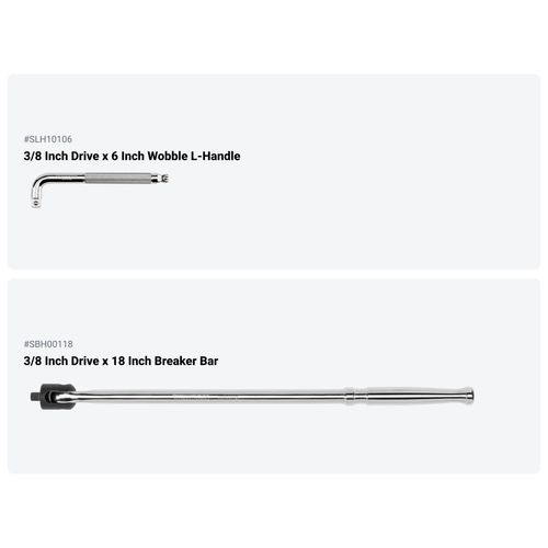 Main product image of 3/8" Drive Quick-Release Ratchet, L-Handle, and Breaker Bar Set (10-Piece)