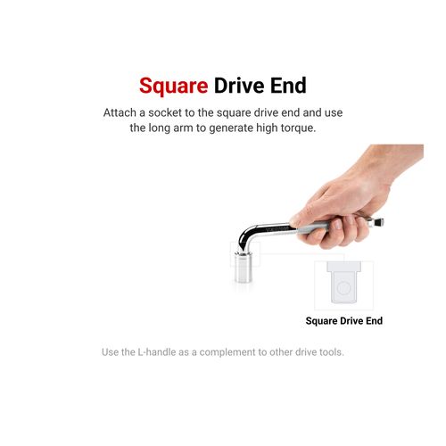 Main product image of 3/8" Drive Quick-Release Ratchet, L-Handle, and Breaker Bar Set (10-Piece)