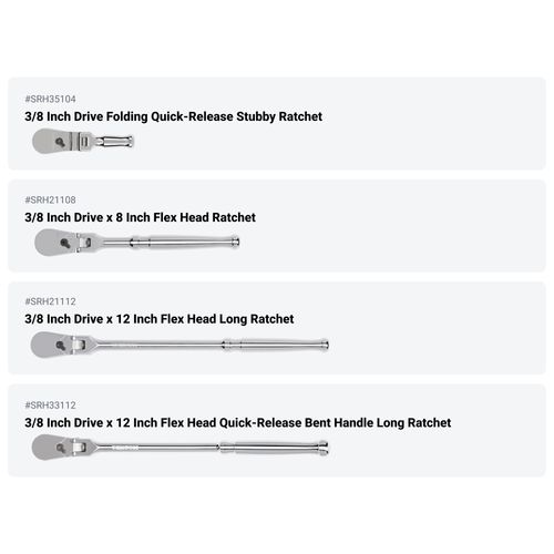 Main product image of 3/8" Drive Ratchet, L-Handle, and Breaker Bar Set (10-Piece)