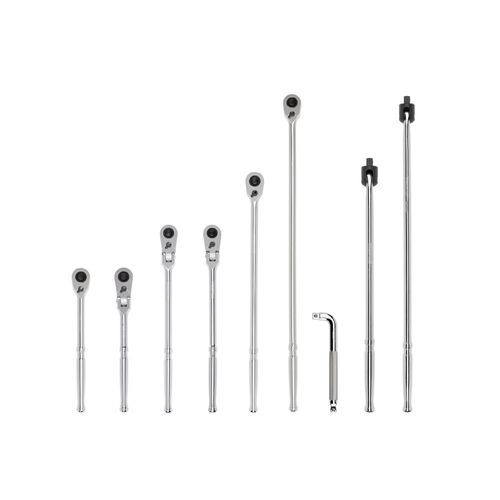 Main product image of 1/2" Drive Quick-Release Ratchet, L-Handle, and Breaker Bar Set (9-Piece)
