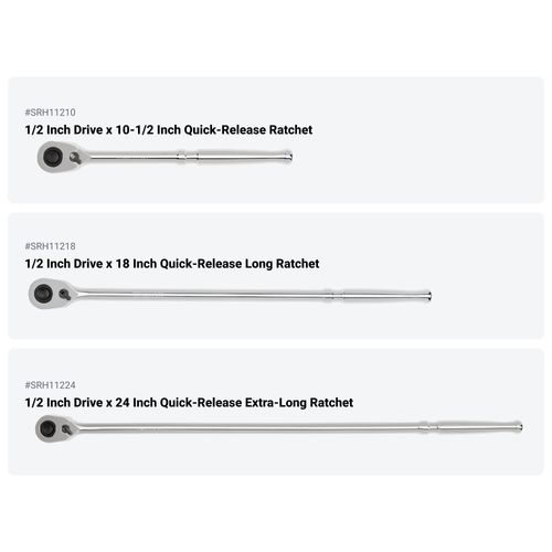 Main product image of 1/2" Drive Quick-Release Ratchet, L-Handle, and Breaker Bar Set (9-Piece)