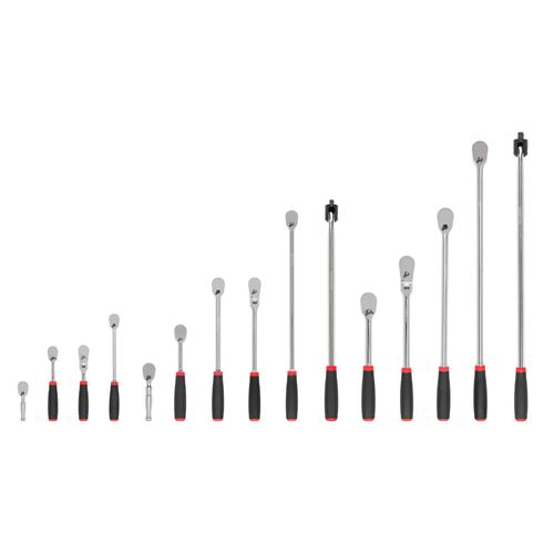 Main product image of 1/4, 3/8, 1/2" Drive Comfort Grip Ratchet and Breaker Bar Set (15-Piece)