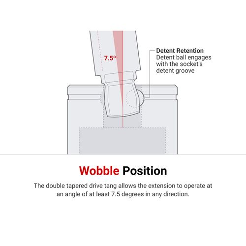 Main product image of 3/8" Drive x 6" Wobble Extension