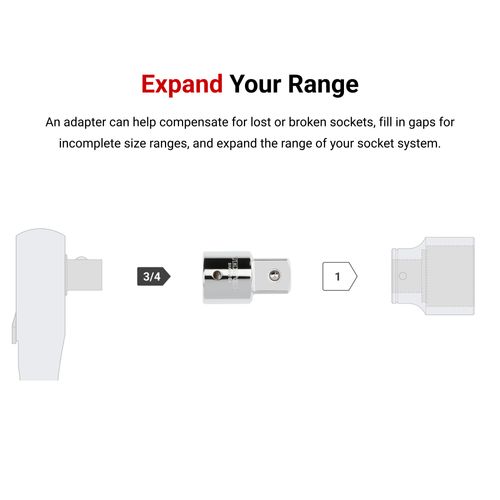 Main product image of 3/4" Drive (F) x 1" Drive (M) Adapter
