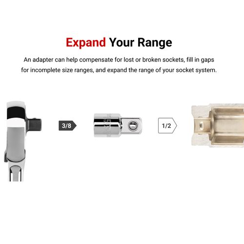 Main product image of 1/4, 3/8, 1/2, 3/4" Drive Adapter Set (4-Piece)